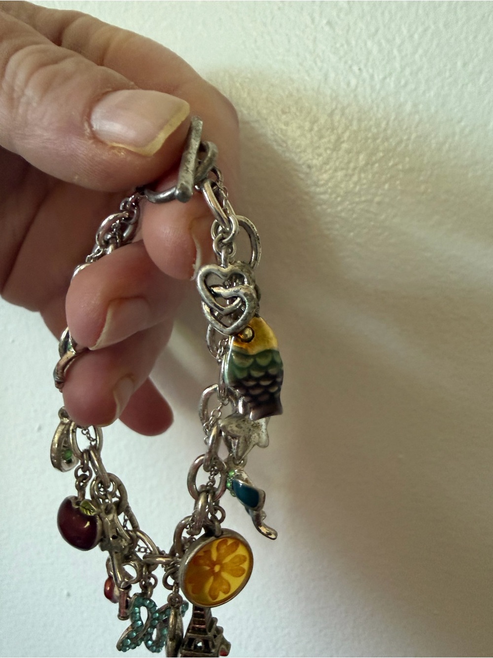 Silver tone charm bracelet - Picture 2 of 5